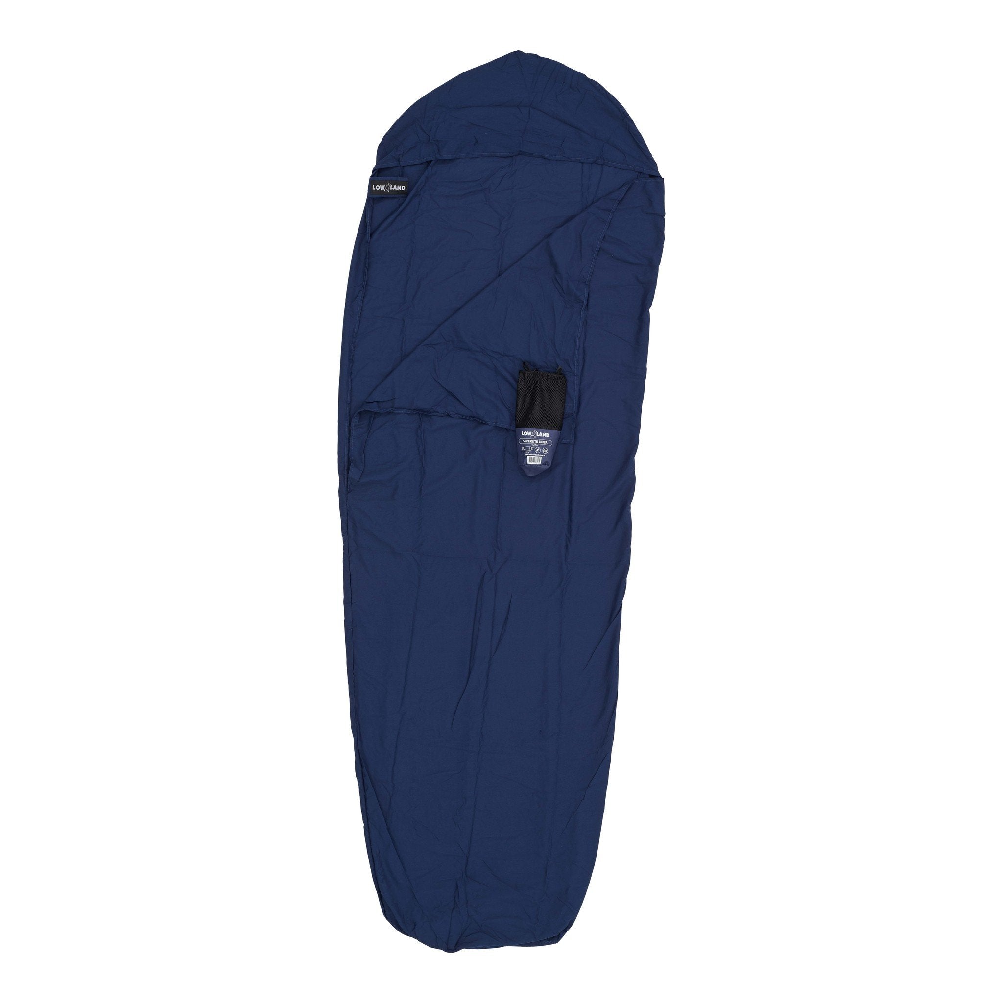 schlafsack kleines packmaß 0 grad LOWLAND OUTDOOR Hüttenschlafsack - Superlight - mummy - 220x80/70 cm