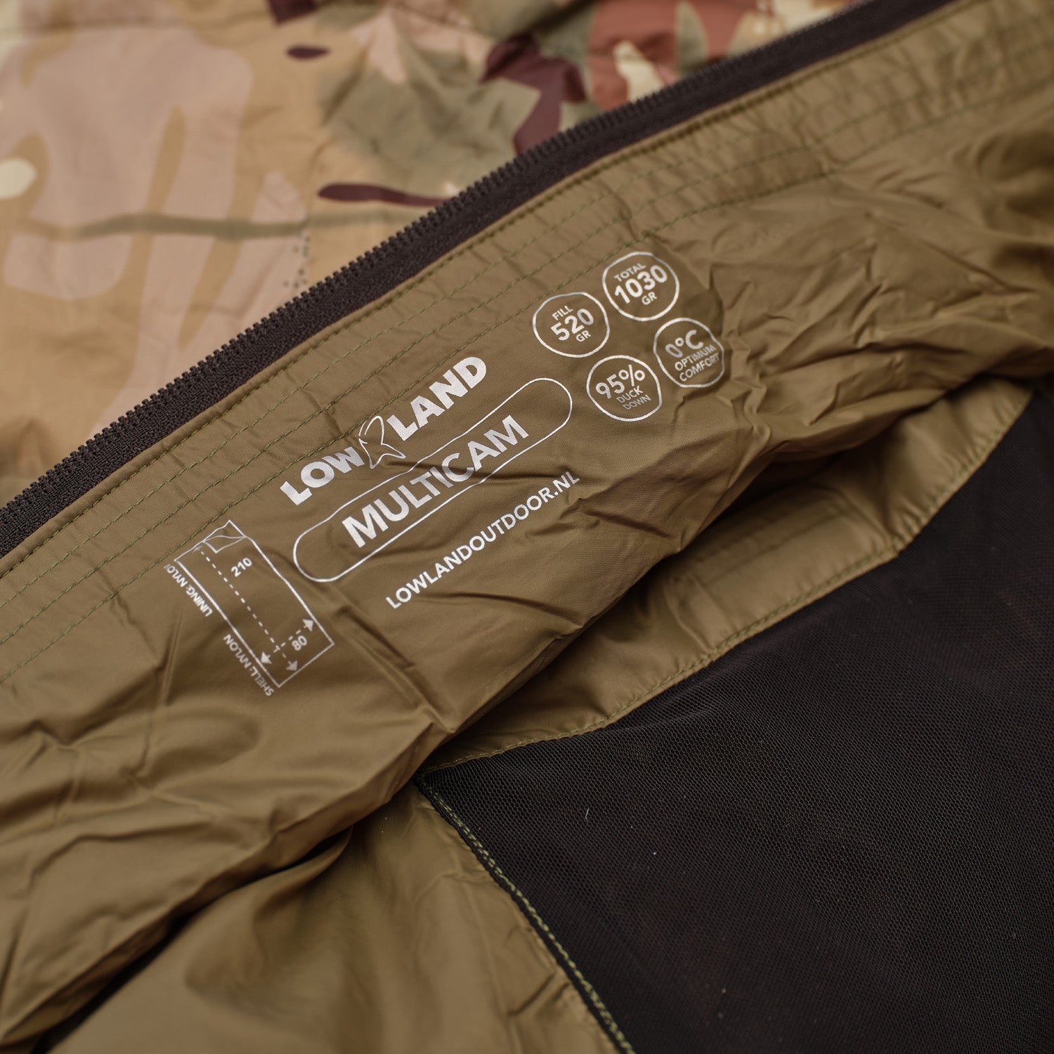 lowland schlafsack MULTICAM Daunenschlafsack 0°C – Lowland Outdoor