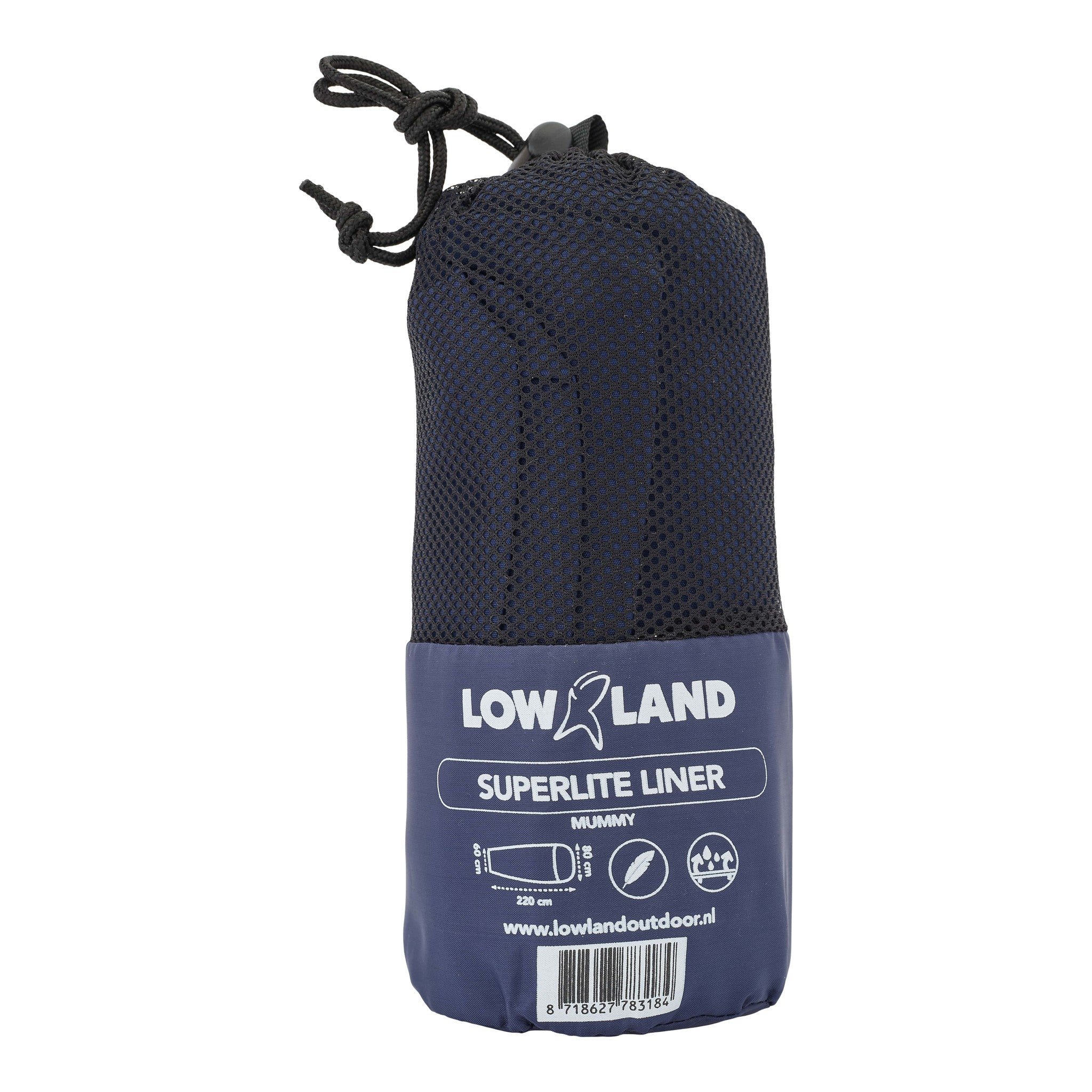 LOWLAND OUTDOOR Hüttenschlafsack - Superlight - mummy - 220x80/70 cm